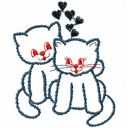 Cats Embroidery Design 6 Cats Embroidery Design 6